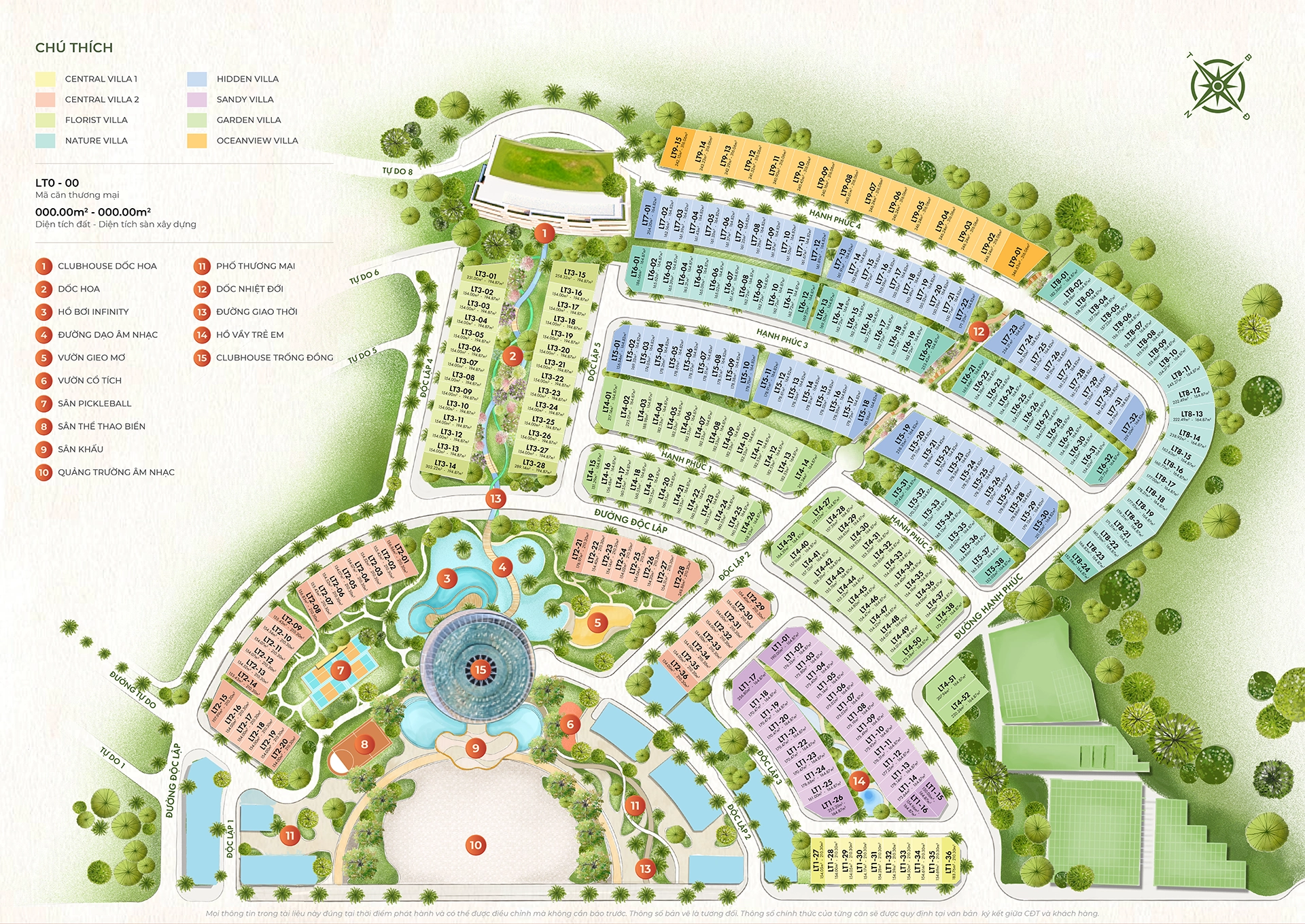 Tổng mặt bằng La Tiên Villa Nha Trang